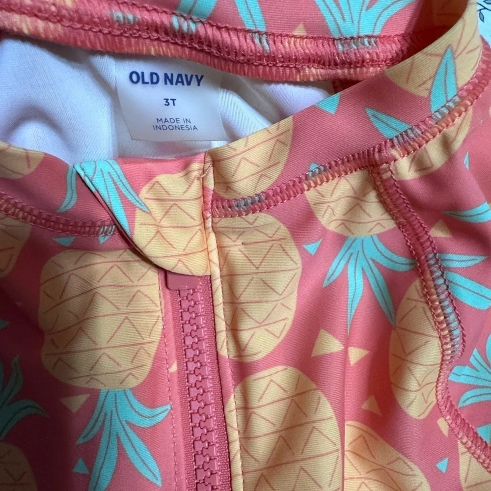 3T Old Navy Toddler Swimsuit Pineapple Orange k227